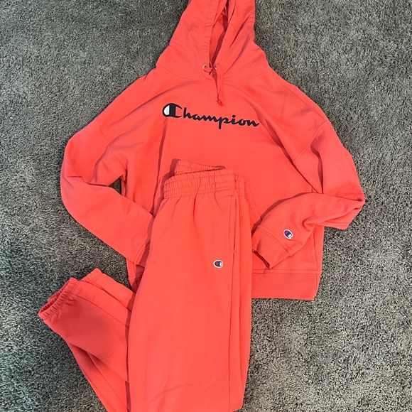 Champion Coral Track Pants & Hoodie Set - Picture 1 of 9